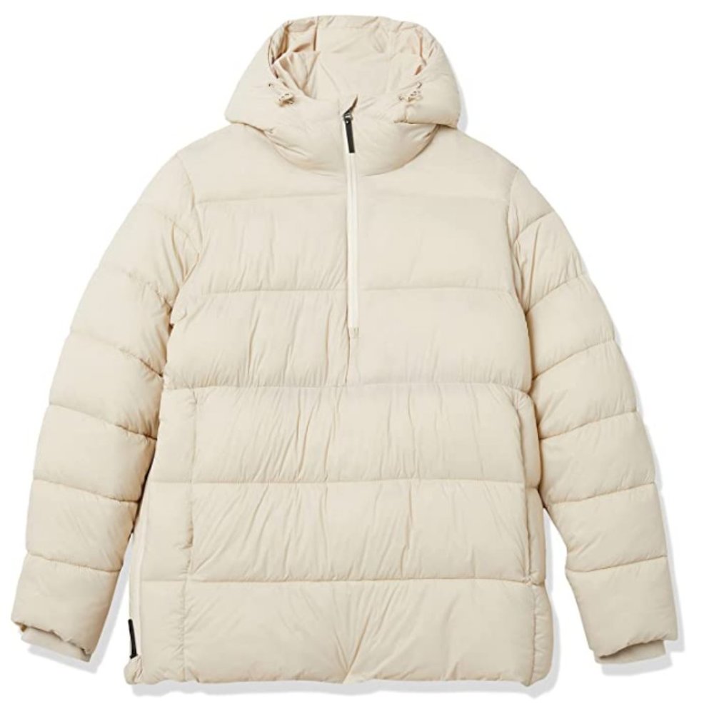 Amazon Essentials Men's Lightweight Water-Resistant Hooded Puffer Anorak Jacket